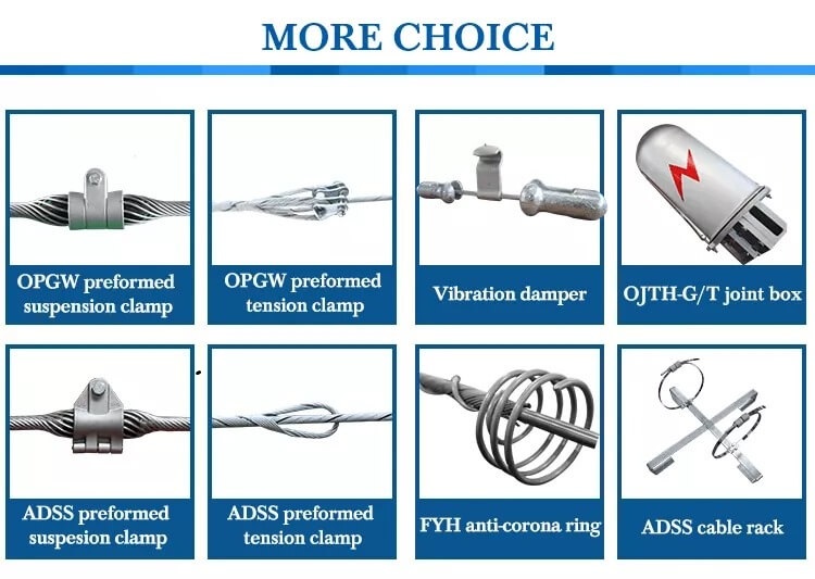 Factory Adss OPGW Fittings Accessories Preformed tension clamp Guy Grip Dead-end Tension Clamp with cheap price 13 Factory Adss OPGW Fittings Accessories Preformed tension clamp Guy Grip Dead-end Tension Clamp with cheap price 详情 07 3 Factory Adss OPGW Fittings Accessories Preformed tension clamp Guy Grip Dead-end Tension Clamp with cheap price